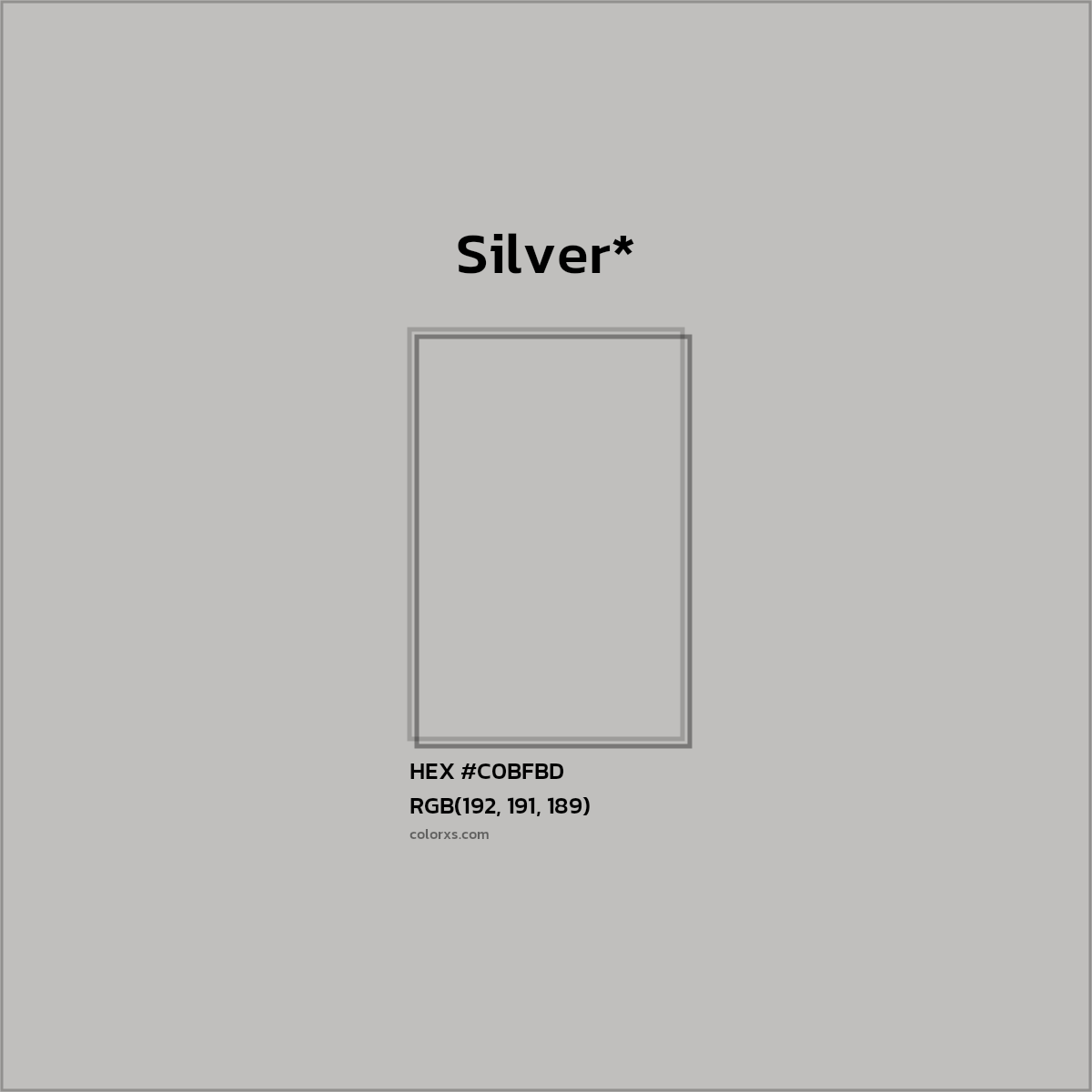 HEX #C0BFBD Color Name, Color Code, Palettes, Similar Paints, Images
