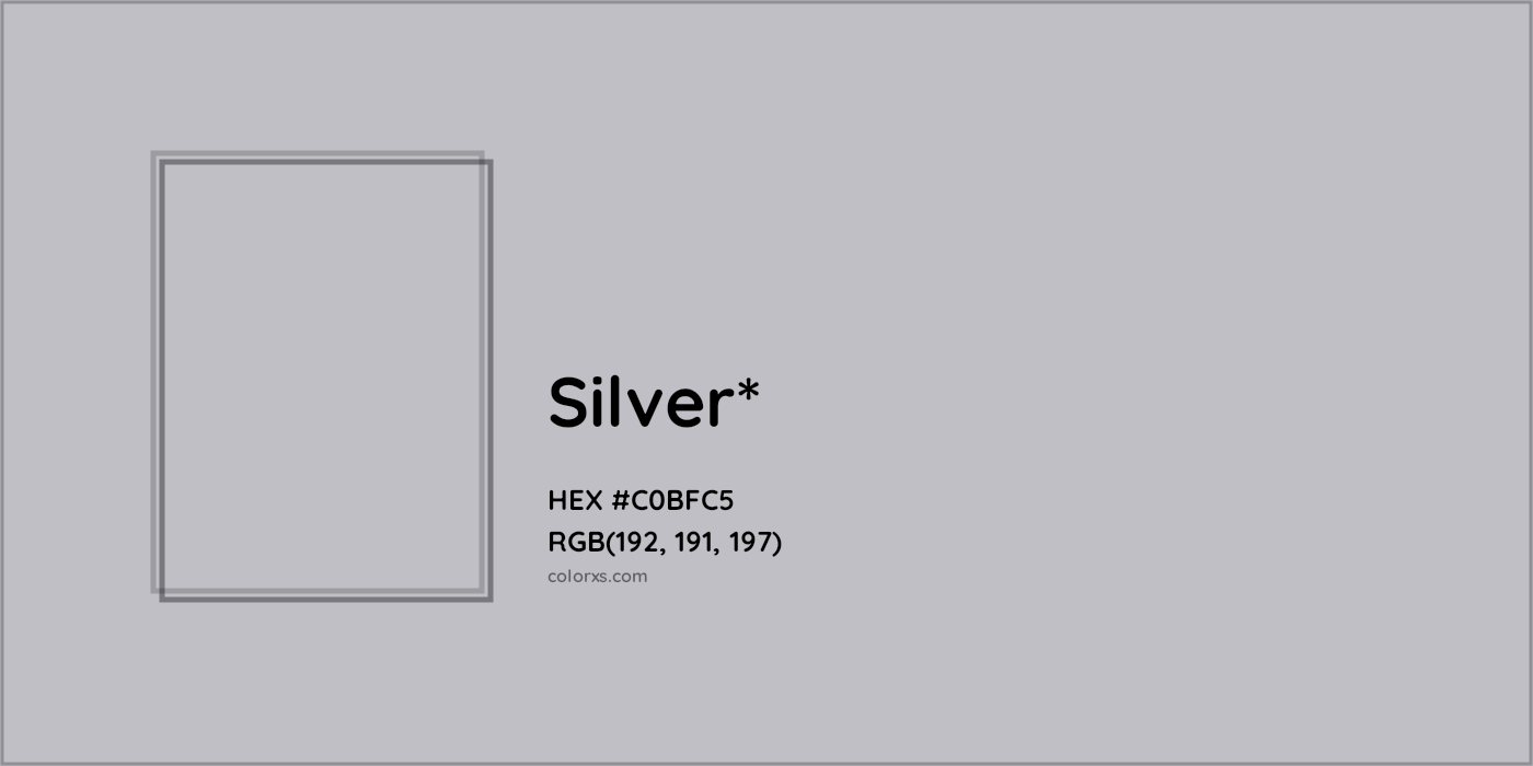 HEX #C0BFC5 Color Name, Color Code, Palettes, Similar Paints, Images