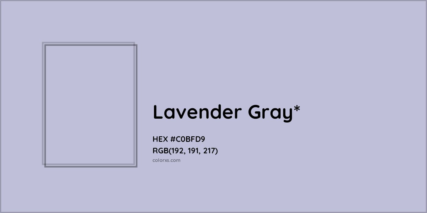 HEX #C0BFD9 Color Name, Color Code, Palettes, Similar Paints, Images