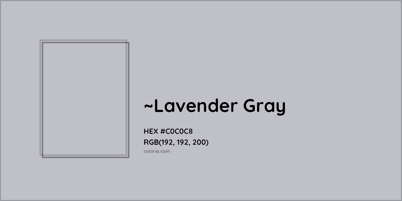 HEX #C0C0C8 Color Name, Color Code, Palettes, Similar Paints, Images
