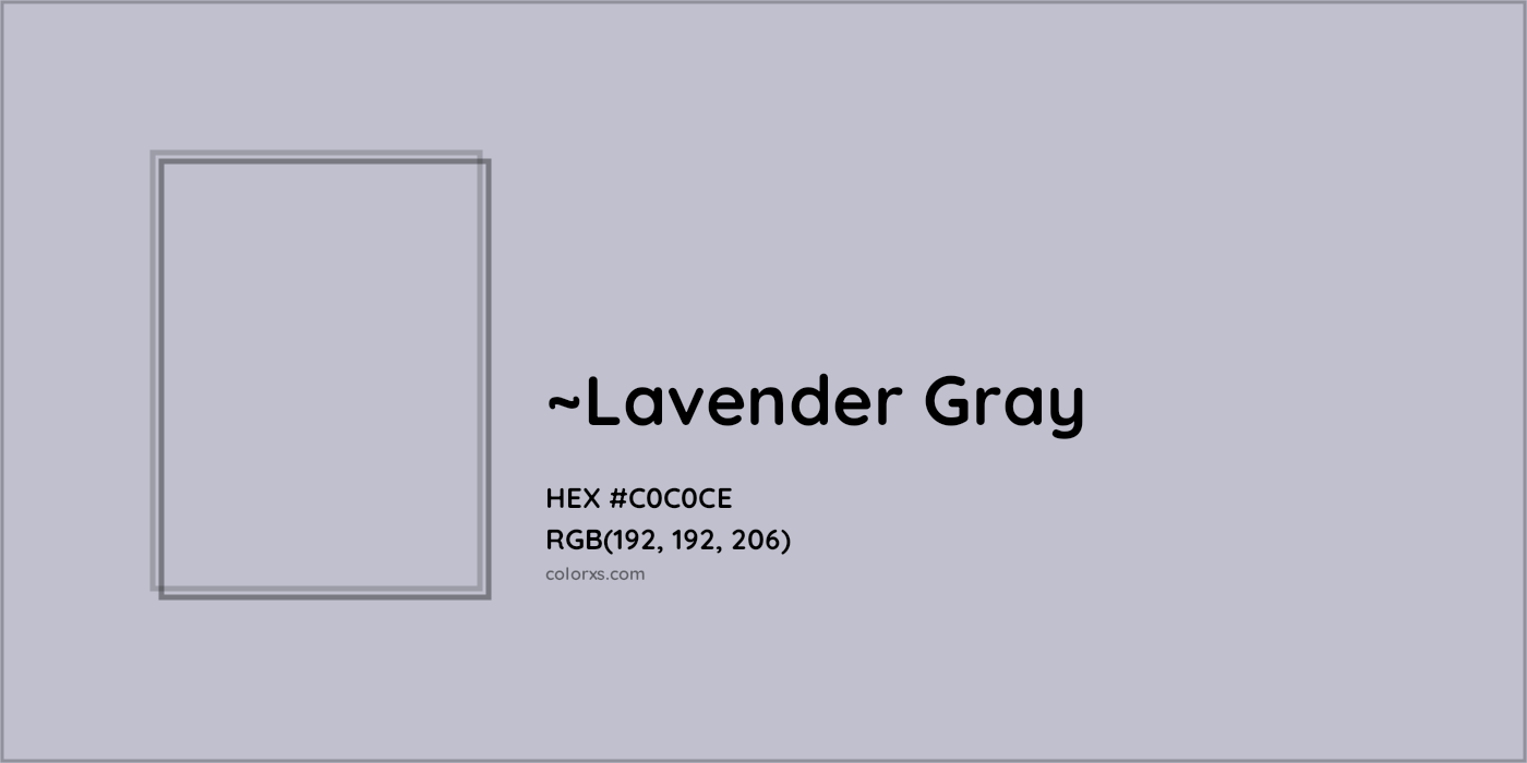 HEX #C0C0CE Color Name, Color Code, Palettes, Similar Paints, Images