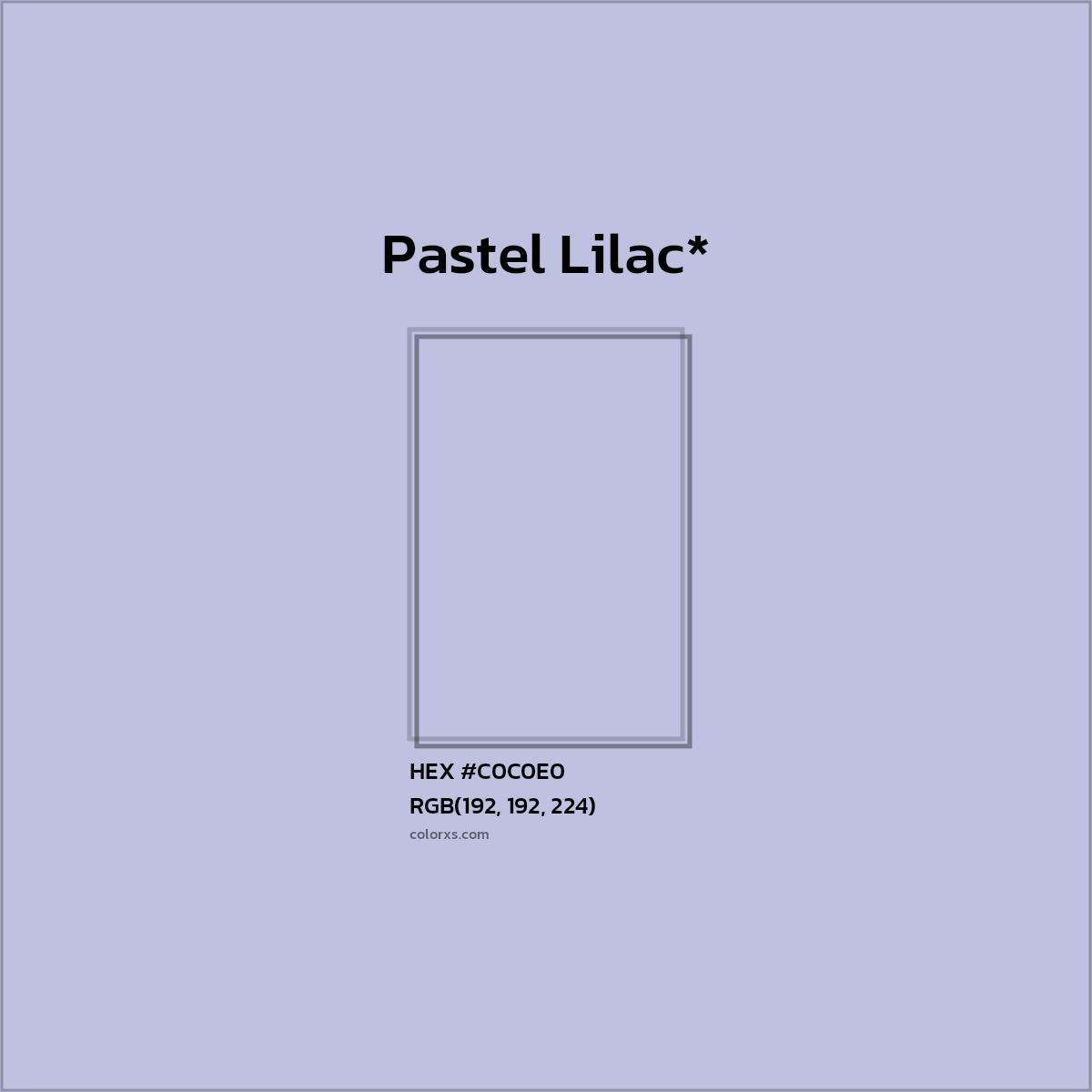 HEX #C0C0E0 Color Name, Color Code, Palettes, Similar Paints, Images