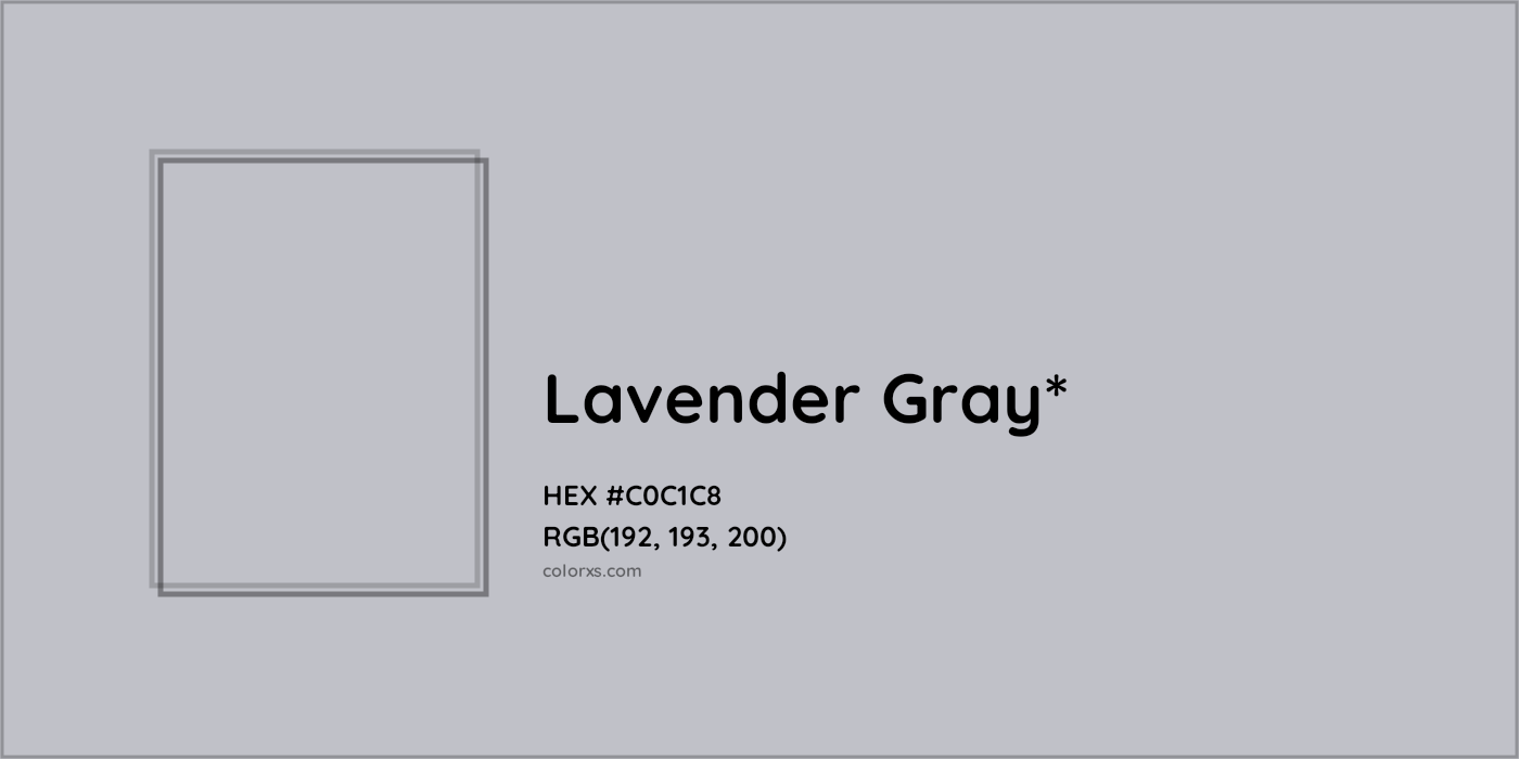 HEX #C0C1C8 Color Name, Color Code, Palettes, Similar Paints, Images