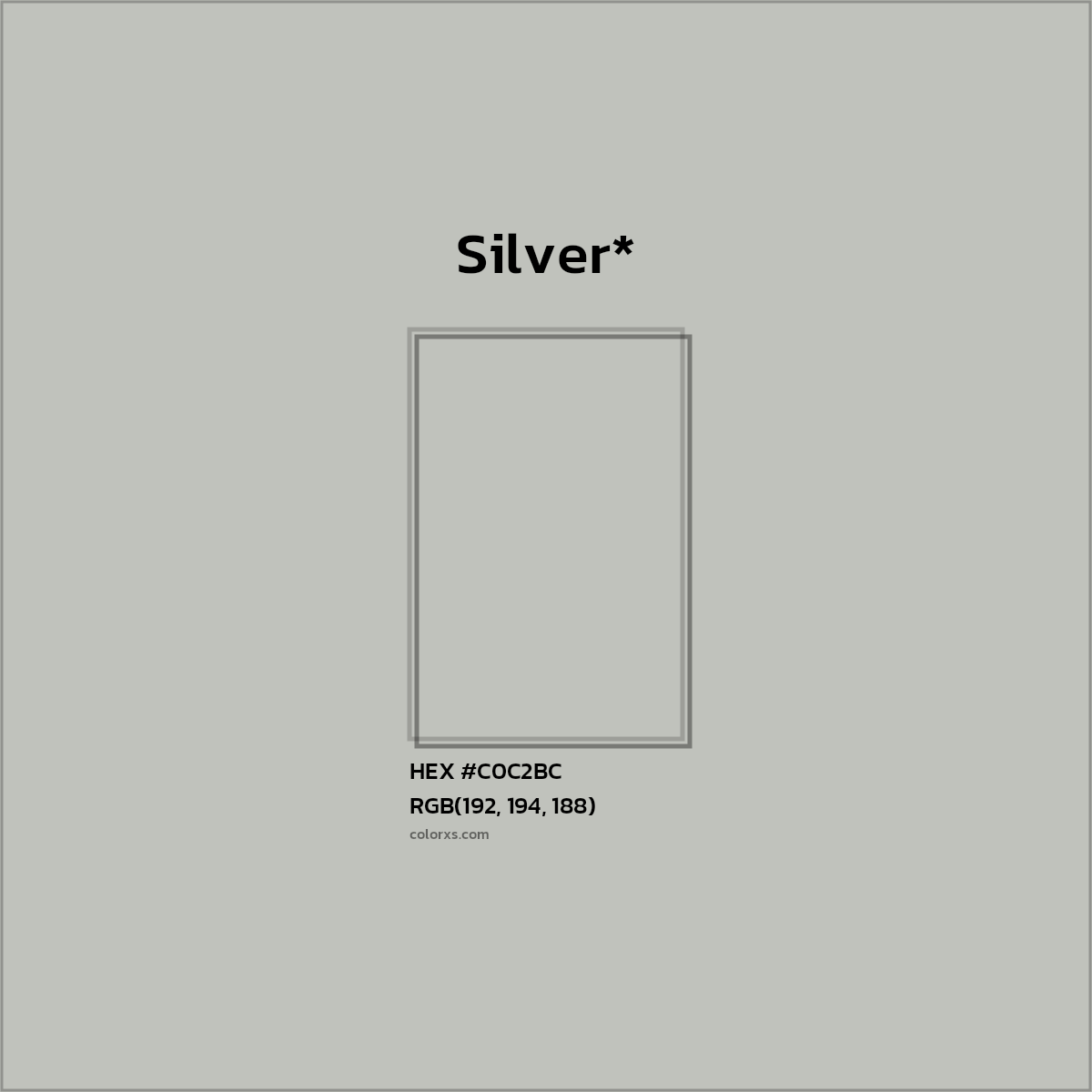 HEX #C0C2BC Color Name, Color Code, Palettes, Similar Paints, Images