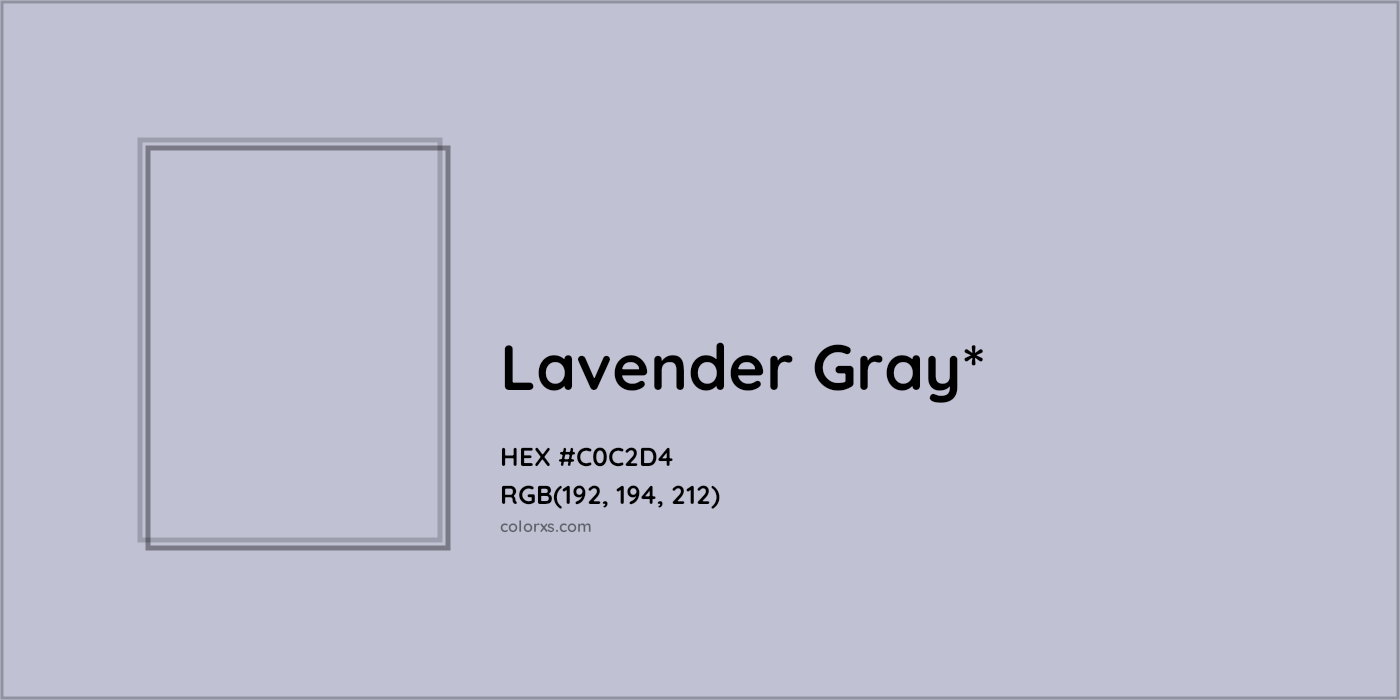 HEX #C0C2D4 Color Name, Color Code, Palettes, Similar Paints, Images