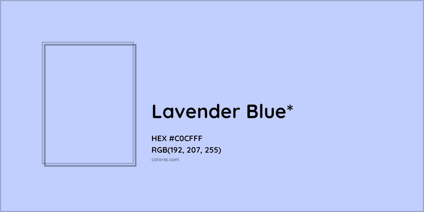 HEX #C0CFFF Color Name, Color Code, Palettes, Similar Paints, Images