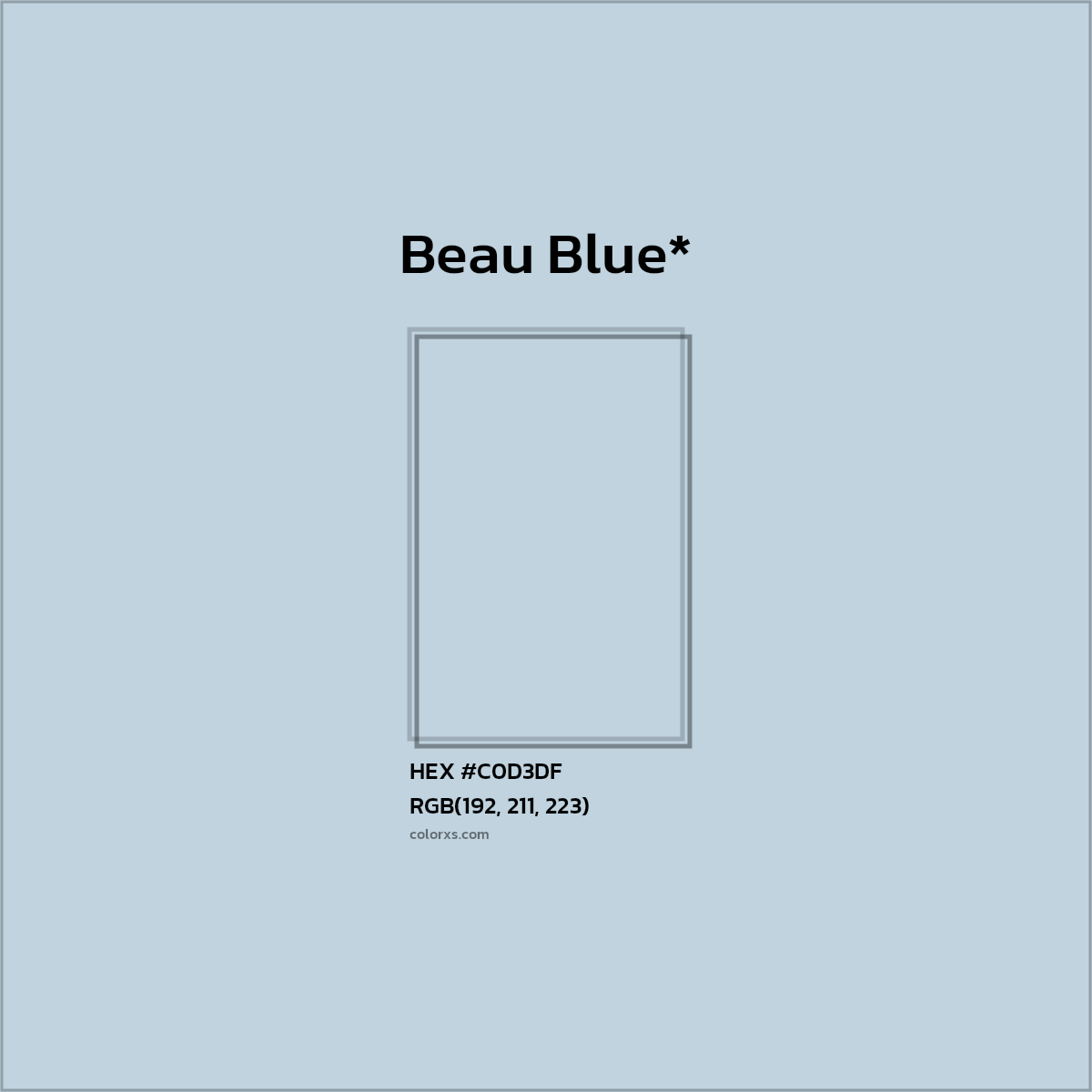 HEX #C0D3DF Color Name, Color Code, Palettes, Similar Paints, Images