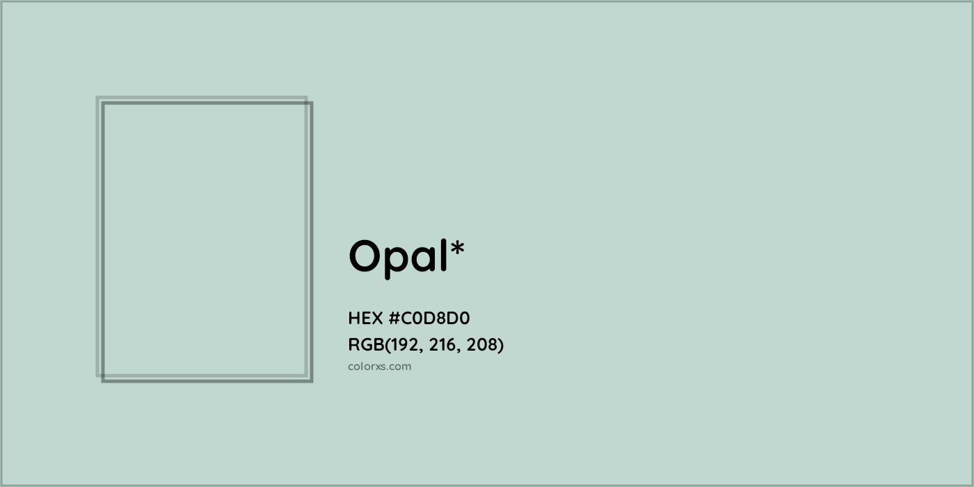 HEX #C0D8D0 Color Name, Color Code, Palettes, Similar Paints, Images