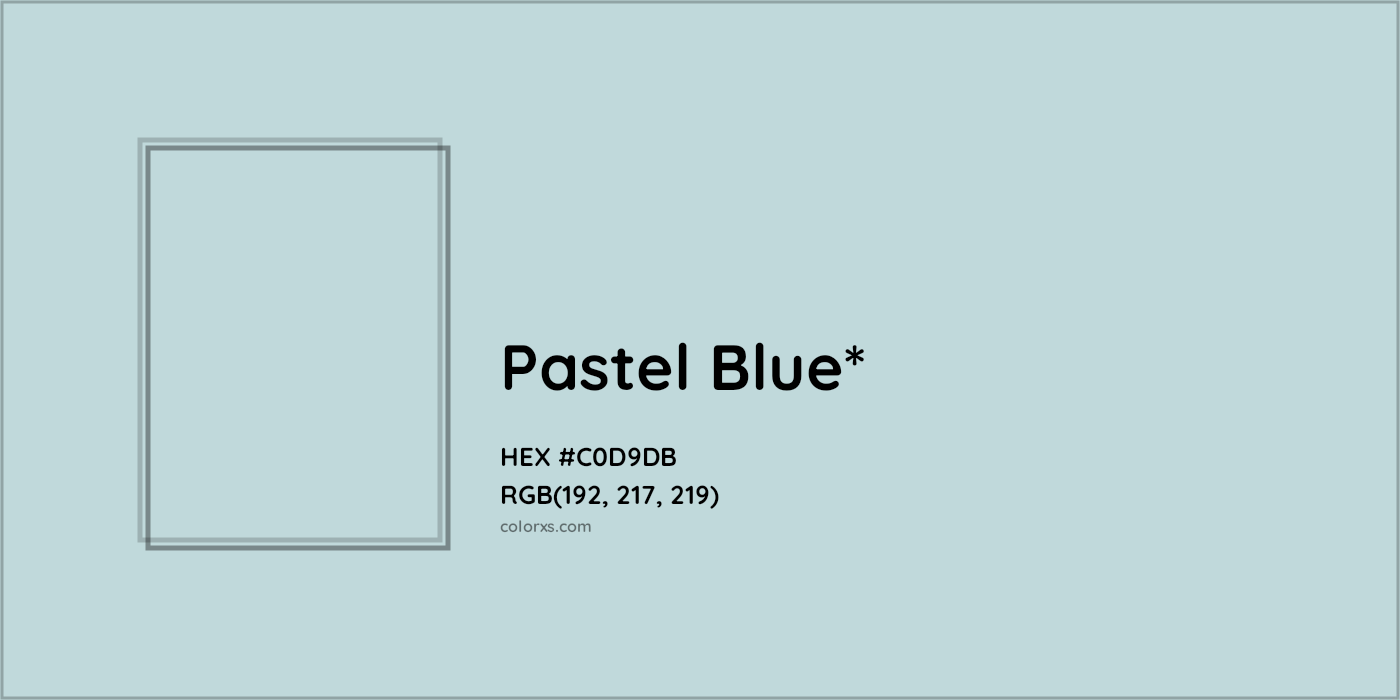 HEX #C0D9DB Color Name, Color Code, Palettes, Similar Paints, Images