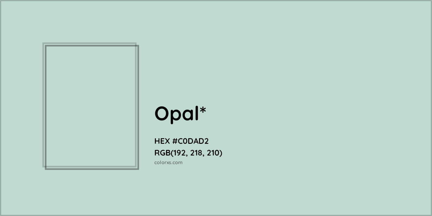 HEX #C0DAD2 Color Name, Color Code, Palettes, Similar Paints, Images