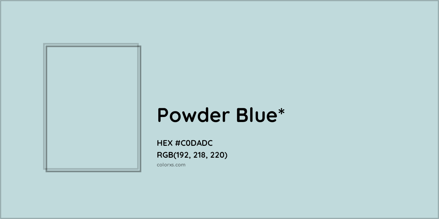 HEX #C0DADC Color Name, Color Code, Palettes, Similar Paints, Images