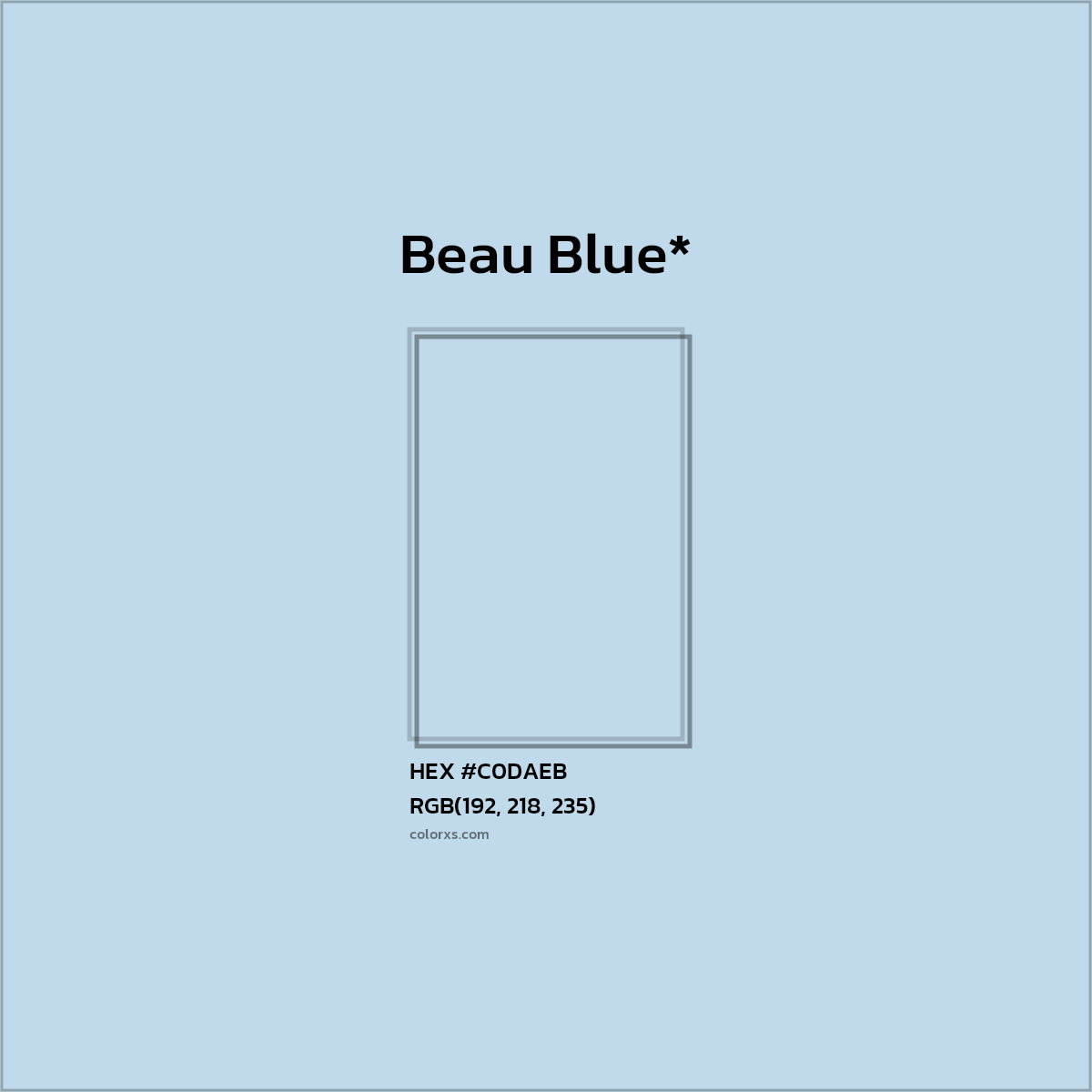 HEX #C0DAEB Color Name, Color Code, Palettes, Similar Paints, Images