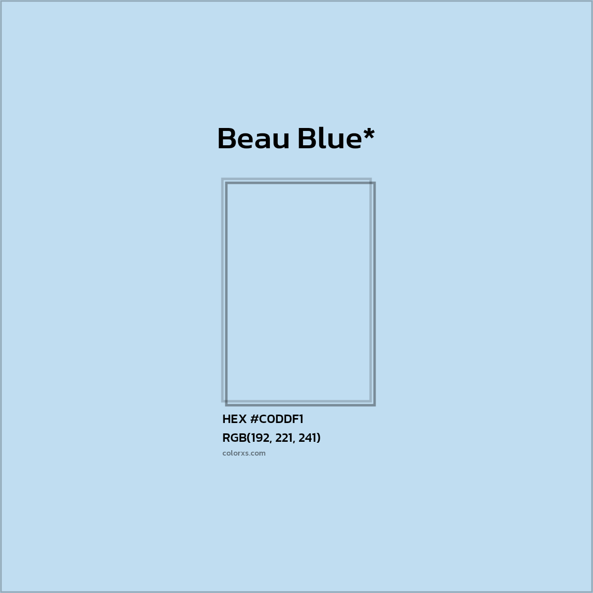 HEX #C0DDF1 Color Name, Color Code, Palettes, Similar Paints, Images