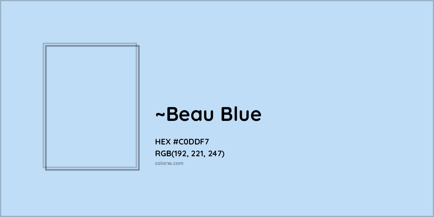HEX #C0DDF7 Color Name, Color Code, Palettes, Similar Paints, Images
