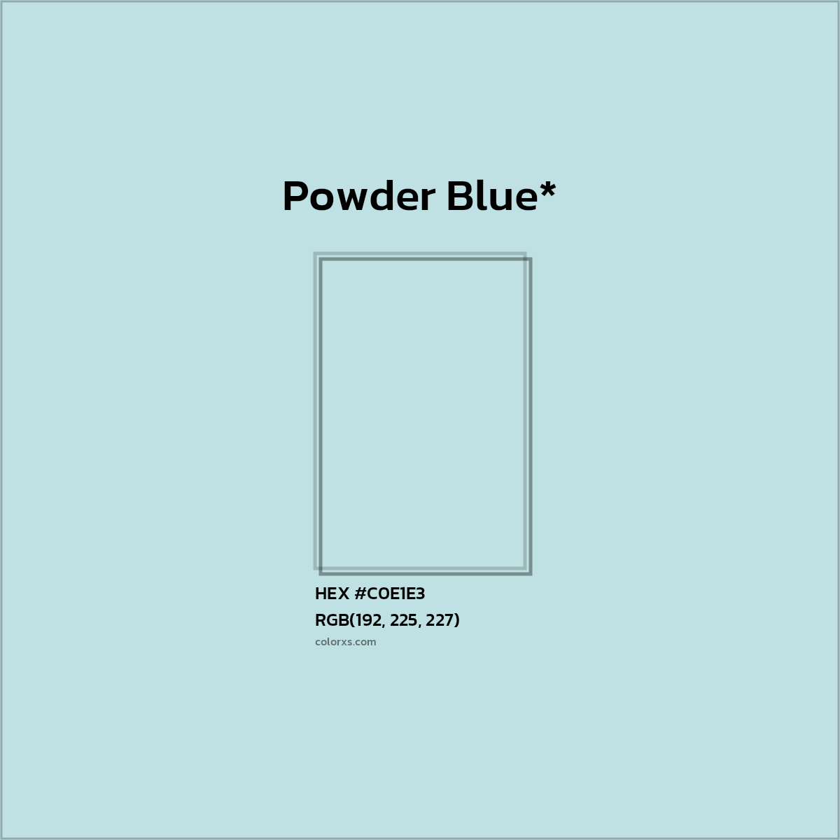HEX #C0E1E3 Color Name, Color Code, Palettes, Similar Paints, Images