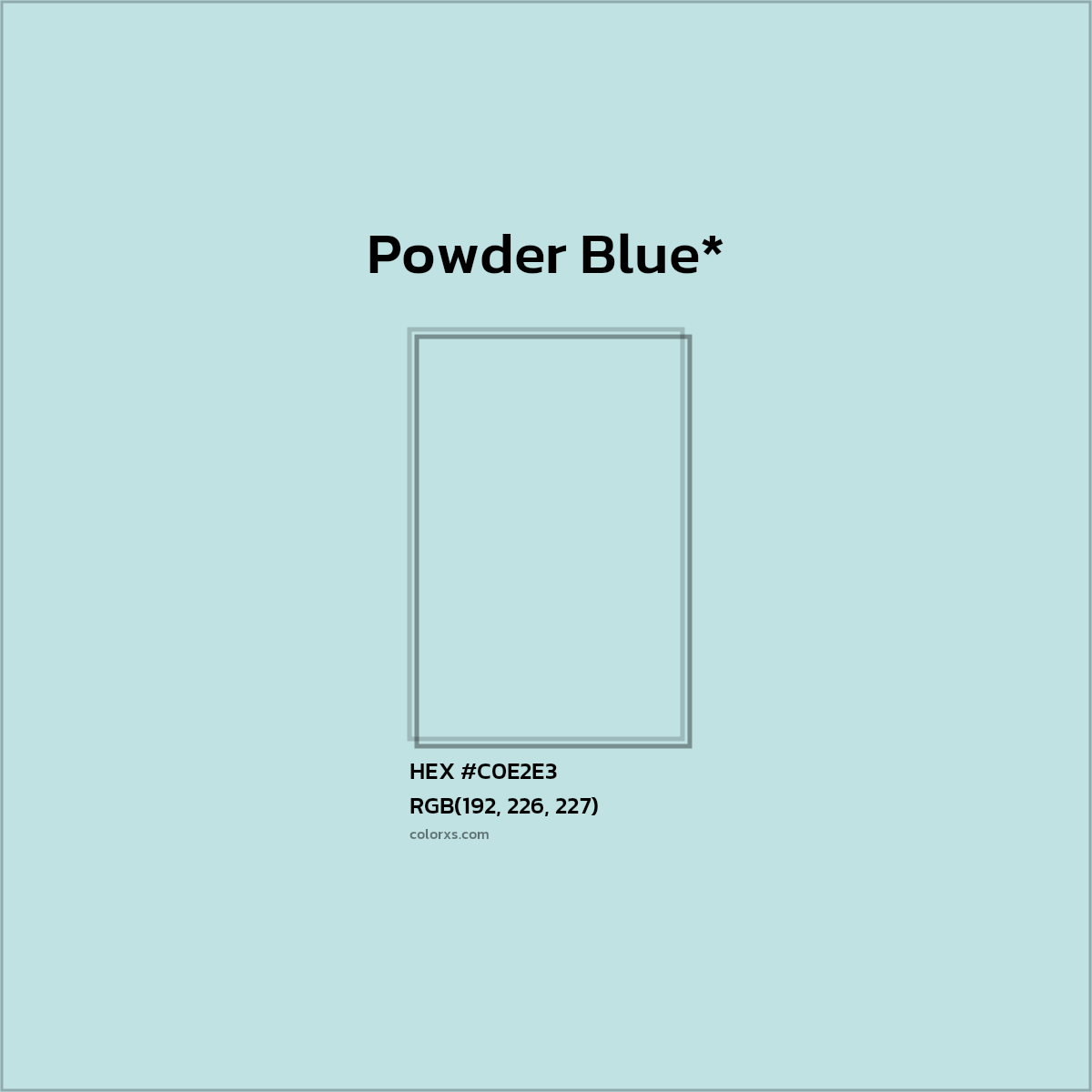 HEX #C0E2E3 Color Name, Color Code, Palettes, Similar Paints, Images