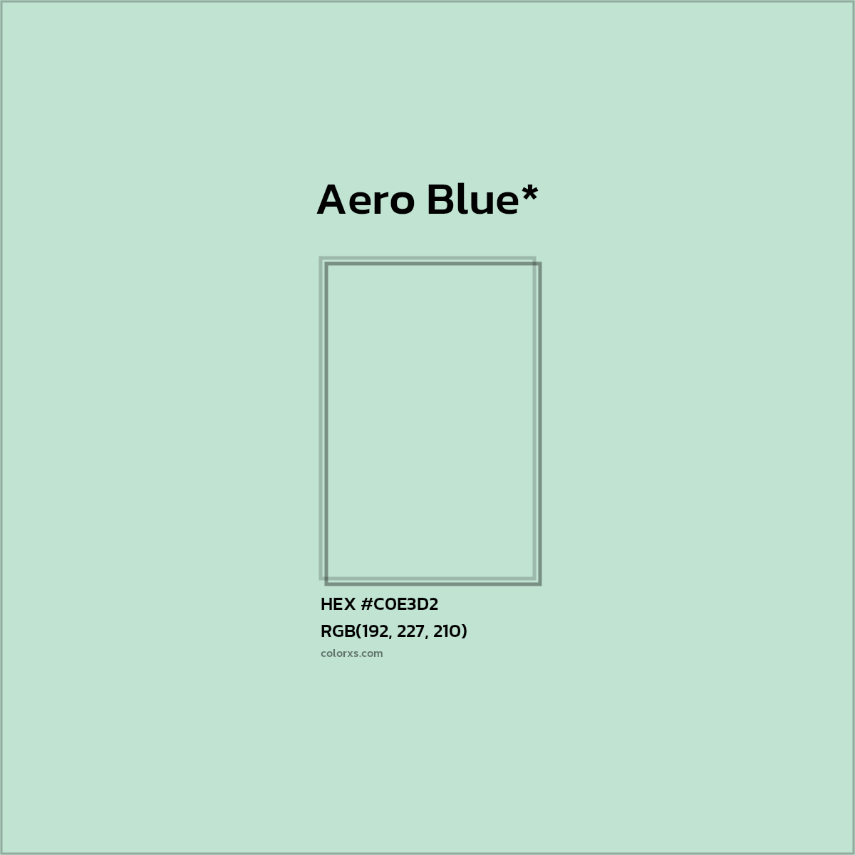 HEX #C0E3D2 Color Name, Color Code, Palettes, Similar Paints, Images