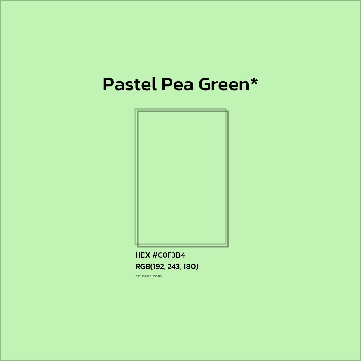 HEX #C0F3B4 Color Name, Color Code, Palettes, Similar Paints, Images