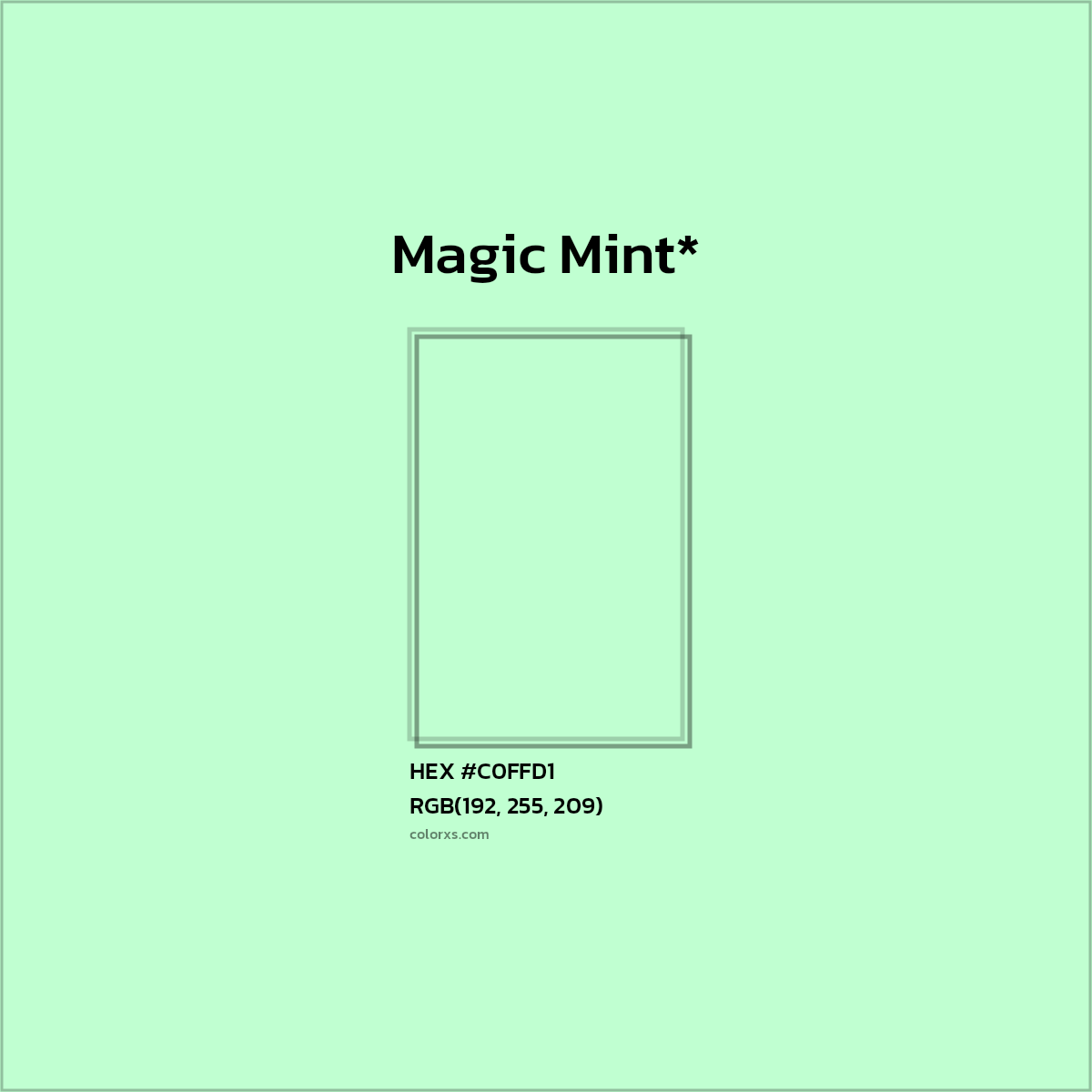 HEX #C0FFD1 Color Name, Color Code, Palettes, Similar Paints, Images