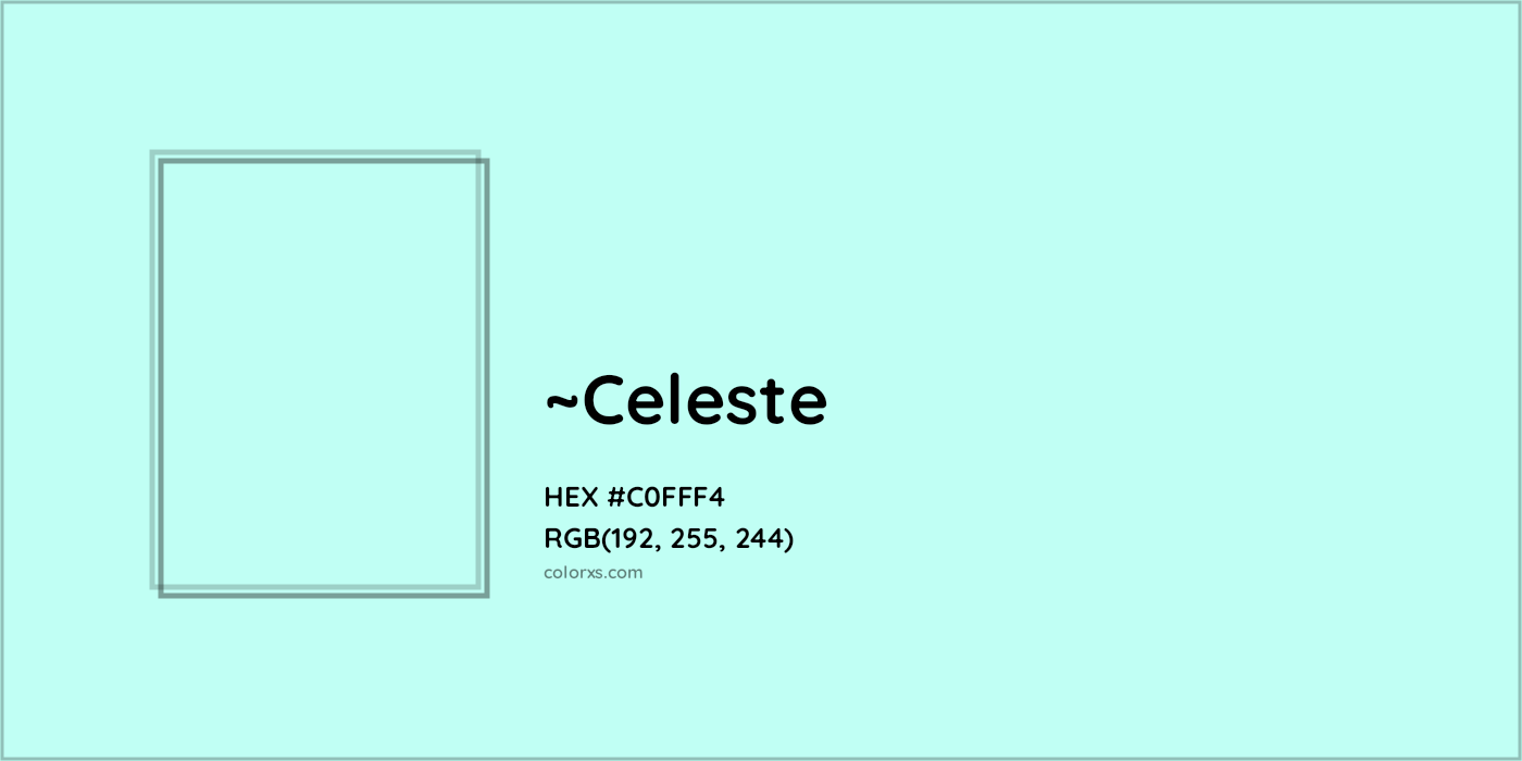 HEX #C0FFF4 Color Name, Color Code, Palettes, Similar Paints, Images