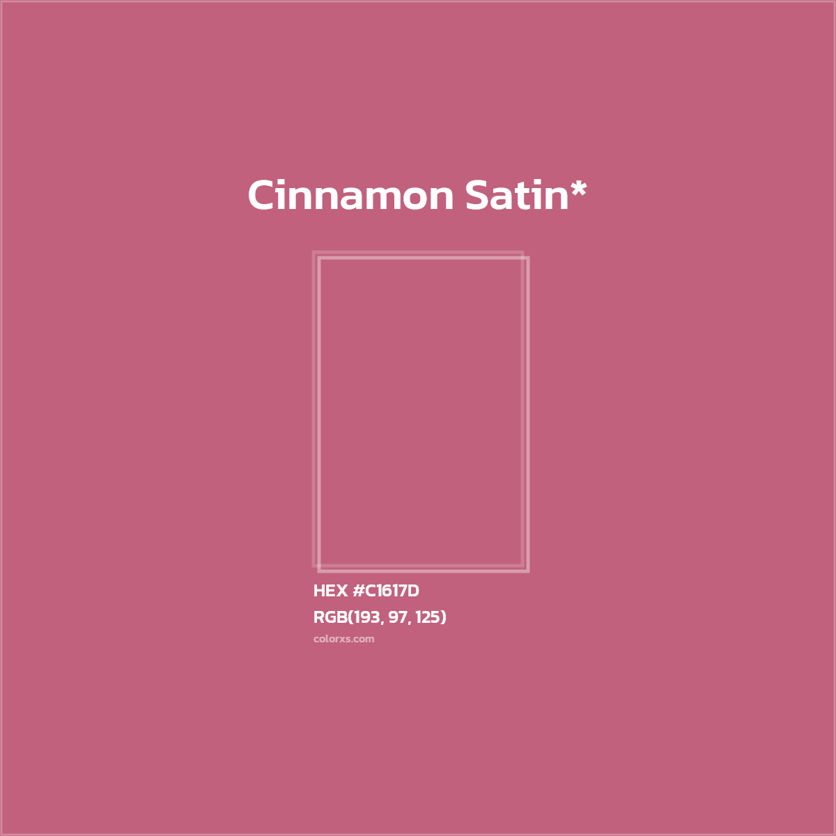 HEX #C1617D Color Name, Color Code, Palettes, Similar Paints, Images