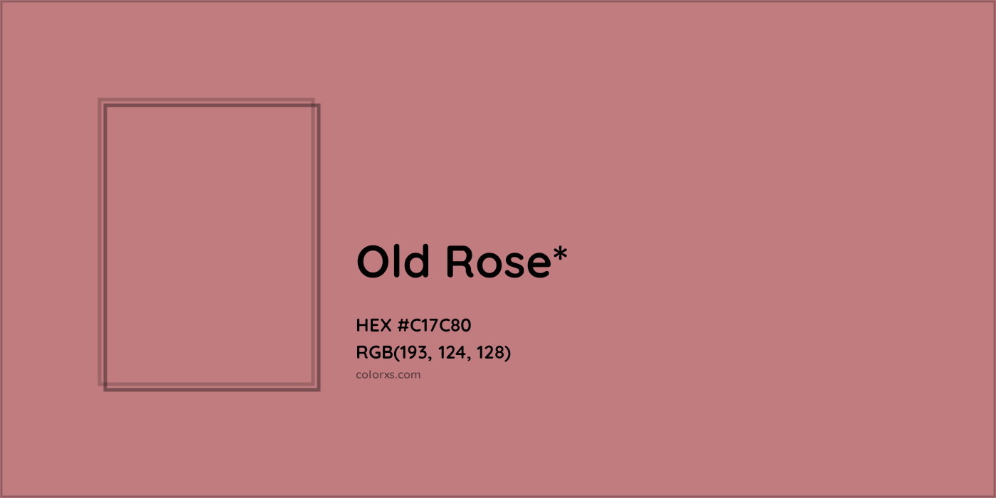 HEX #C17C80 Color Name, Color Code, Palettes, Similar Paints, Images