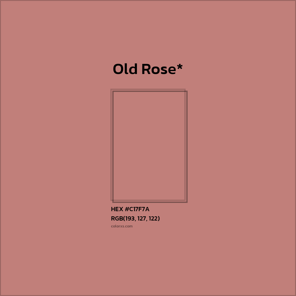 HEX #C17F7A Color Name, Color Code, Palettes, Similar Paints, Images