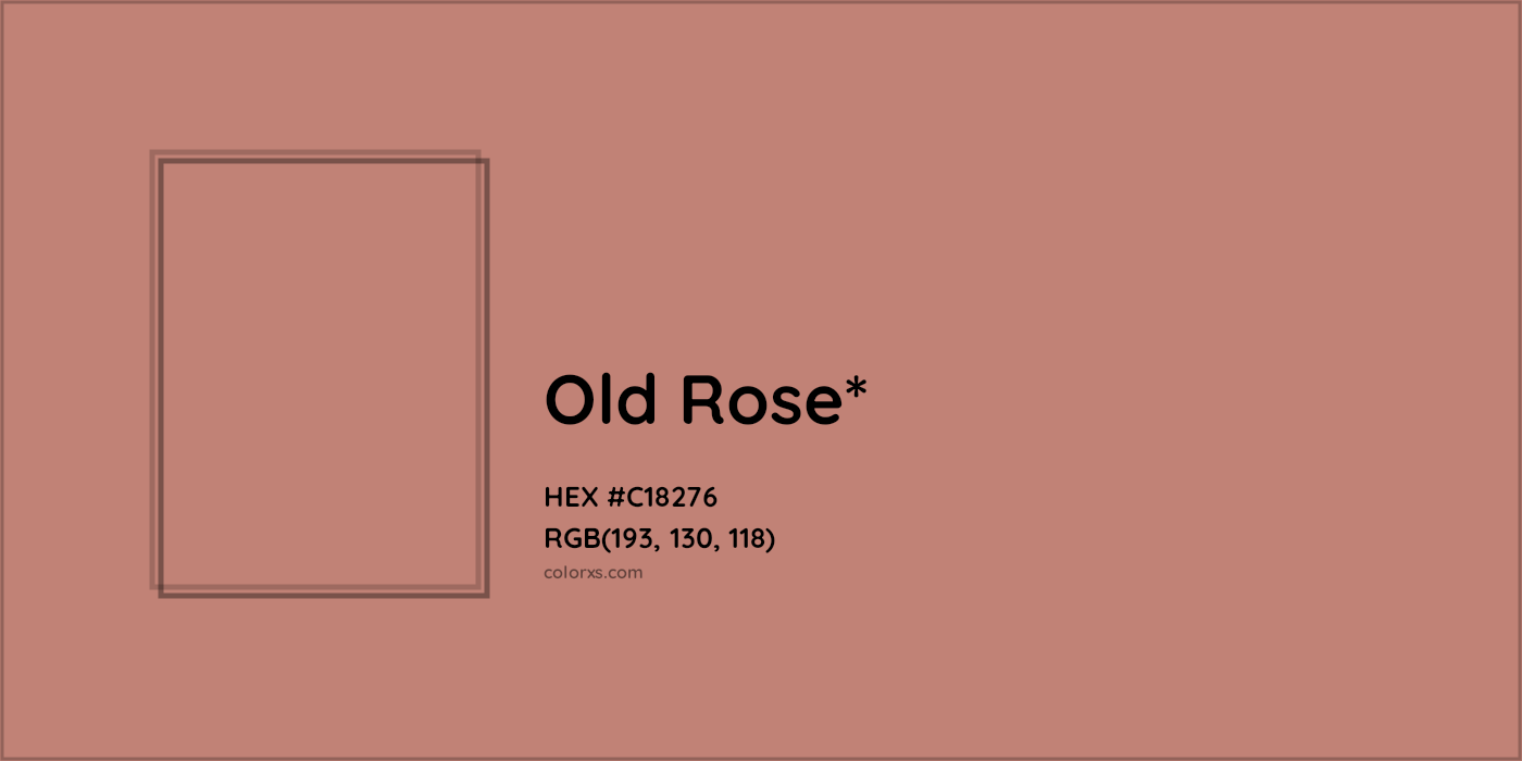 HEX #C18276 Color Name, Color Code, Palettes, Similar Paints, Images