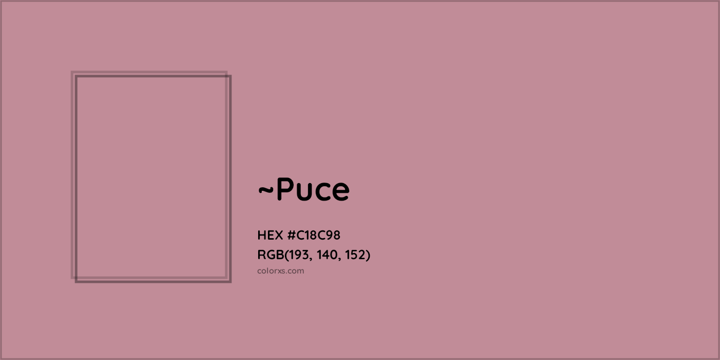 HEX #C18C98 Color Name, Color Code, Palettes, Similar Paints, Images