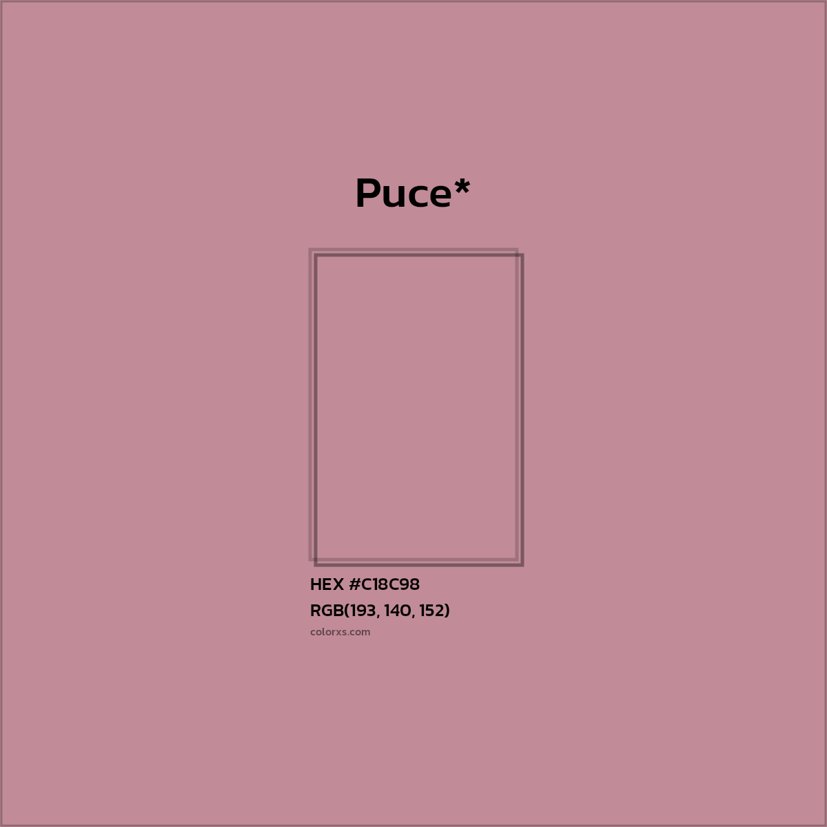 HEX #C18C98 Color Name, Color Code, Palettes, Similar Paints, Images