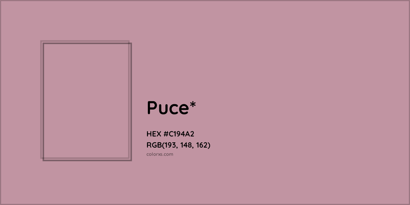 HEX #C194A2 Color Name, Color Code, Palettes, Similar Paints, Images
