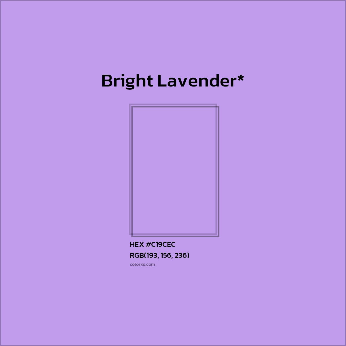 HEX #C19CEC Color Name, Color Code, Palettes, Similar Paints, Images