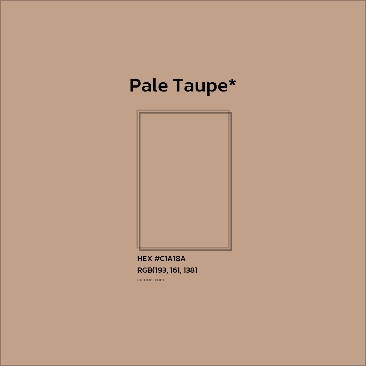 HEX #C1A18A Color Name, Color Code, Palettes, Similar Paints, Images