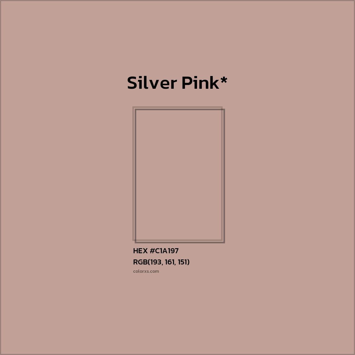 HEX #C1A197 Color Name, Color Code, Palettes, Similar Paints, Images