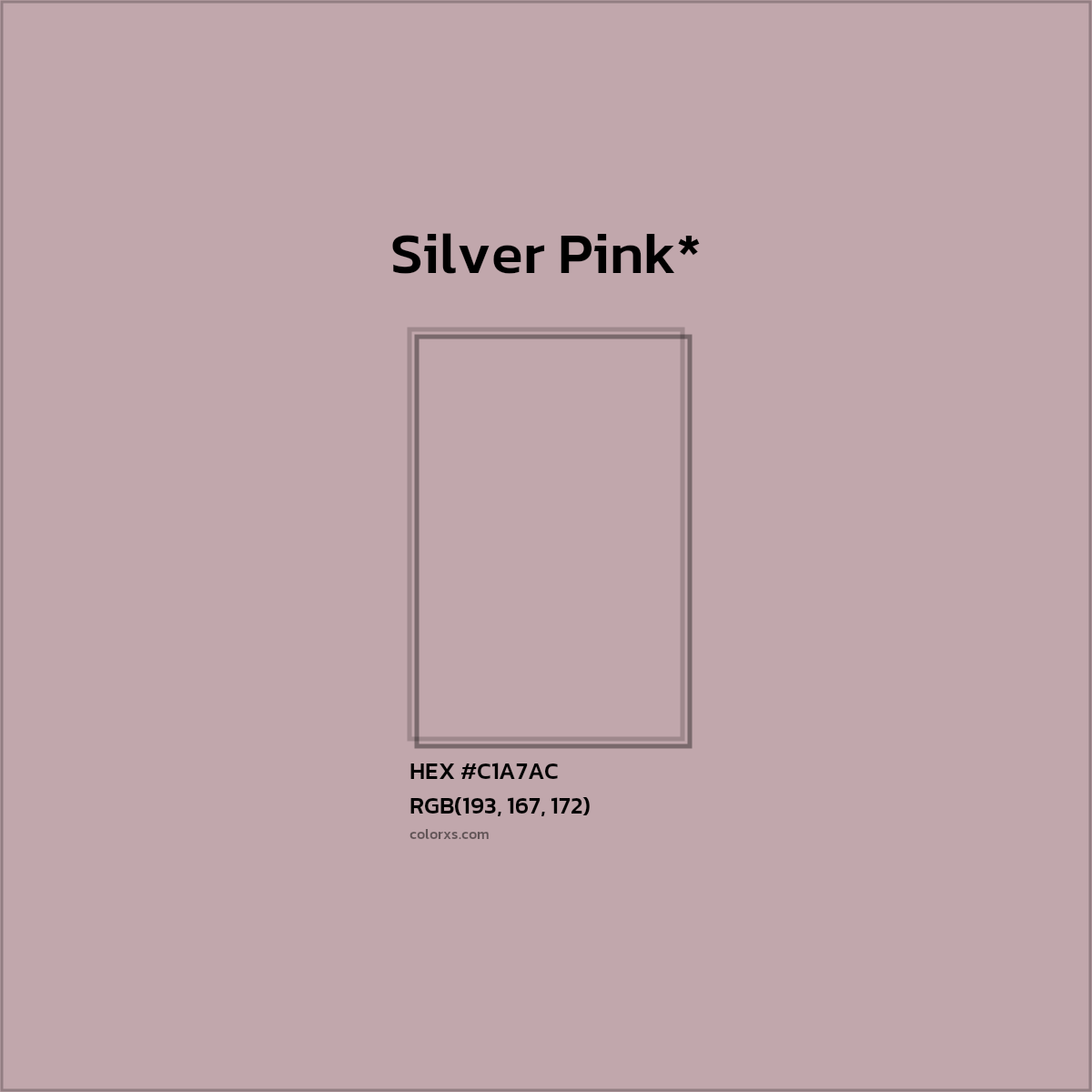 HEX #C1A7AC Color Name, Color Code, Palettes, Similar Paints, Images