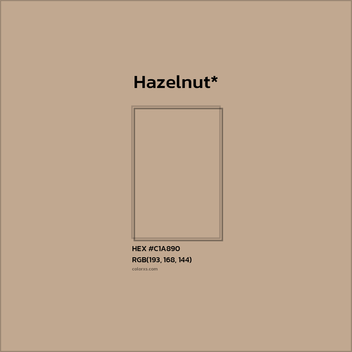 HEX #C1A890 Color Name, Color Code, Palettes, Similar Paints, Images
