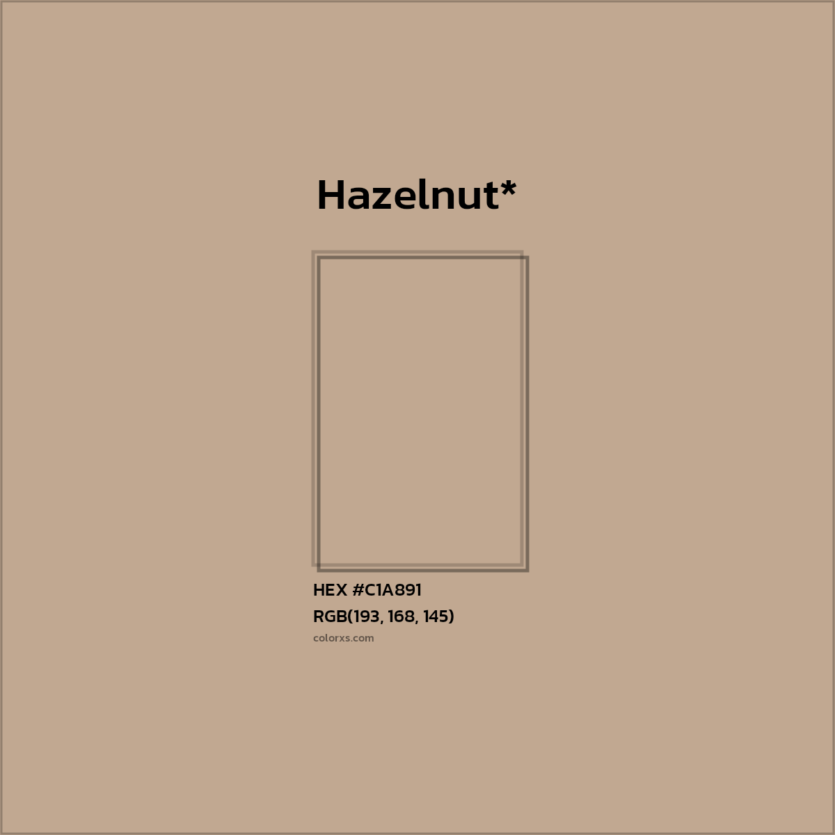 HEX #C1A891 Color Name, Color Code, Palettes, Similar Paints, Images