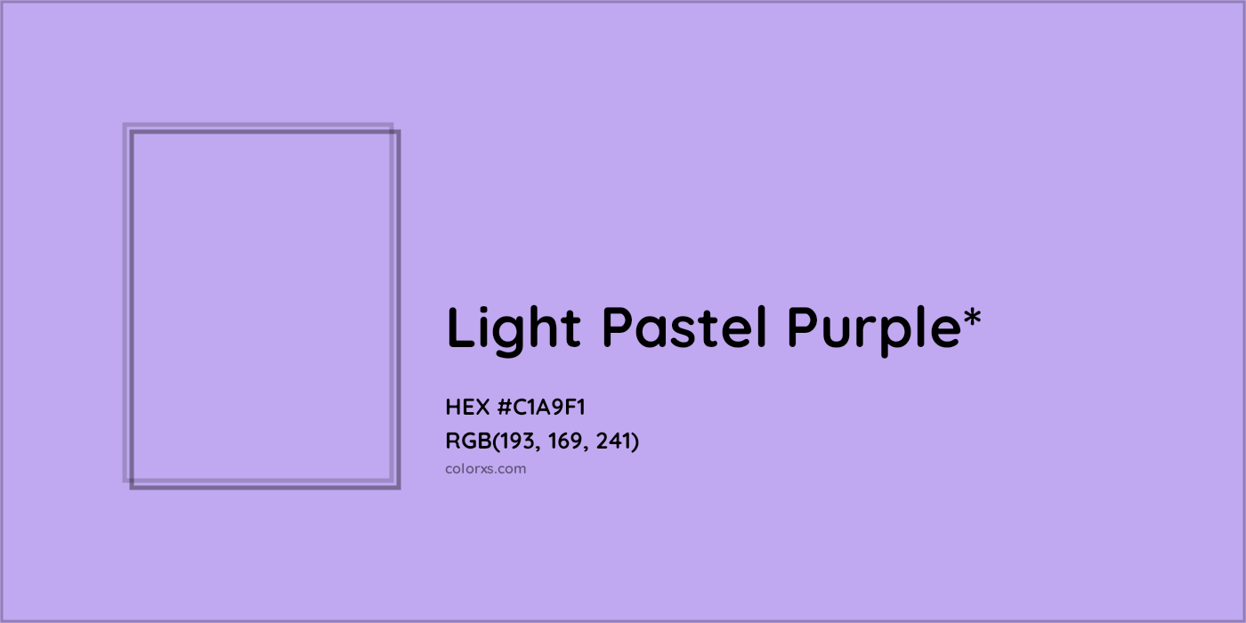 HEX #C1A9F1 Color Name, Color Code, Palettes, Similar Paints, Images