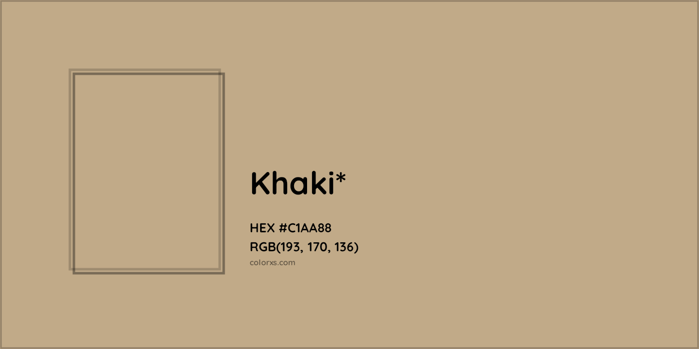 HEX #C1AA88 Color Name, Color Code, Palettes, Similar Paints, Images