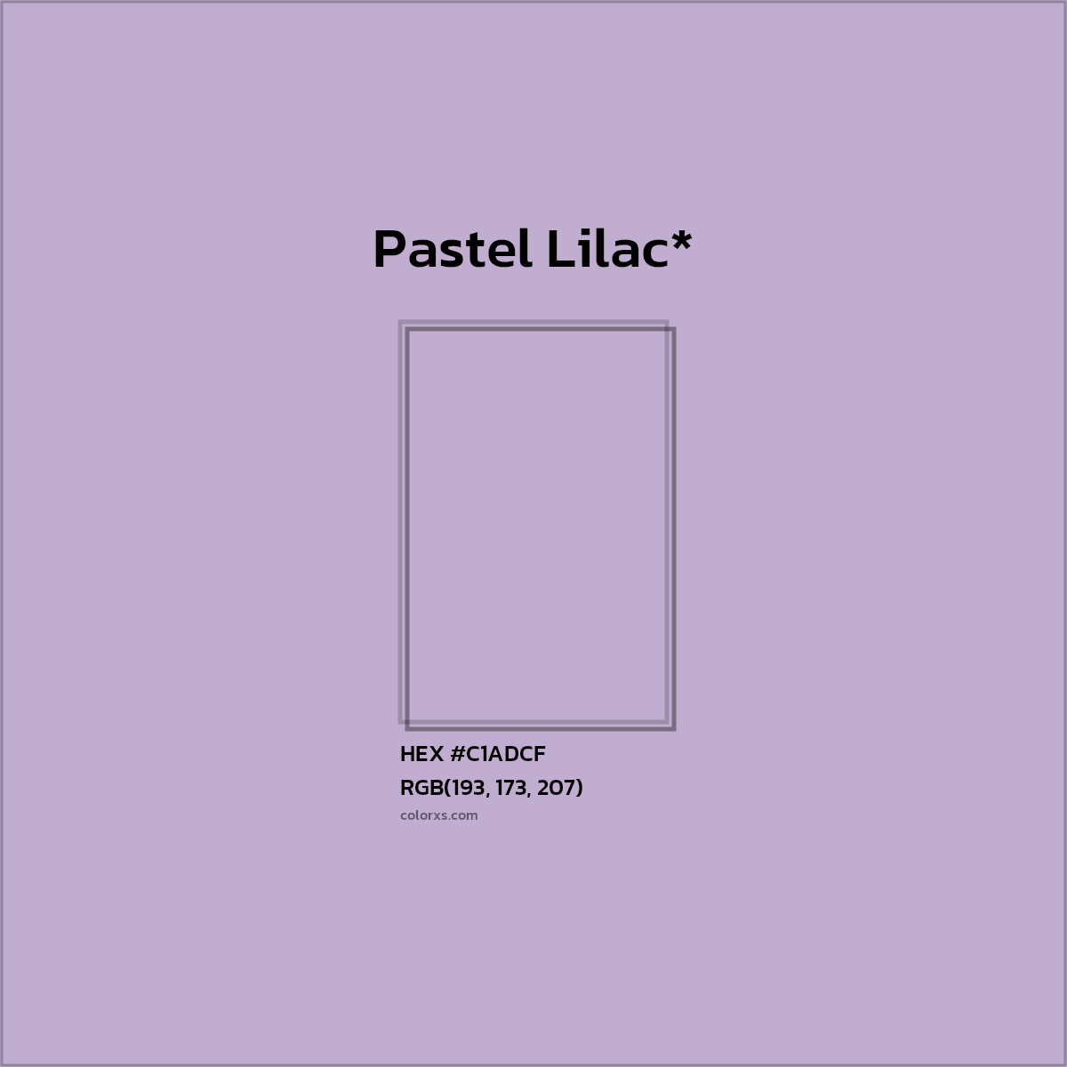 HEX #C1ADCF Color Name, Color Code, Palettes, Similar Paints, Images
