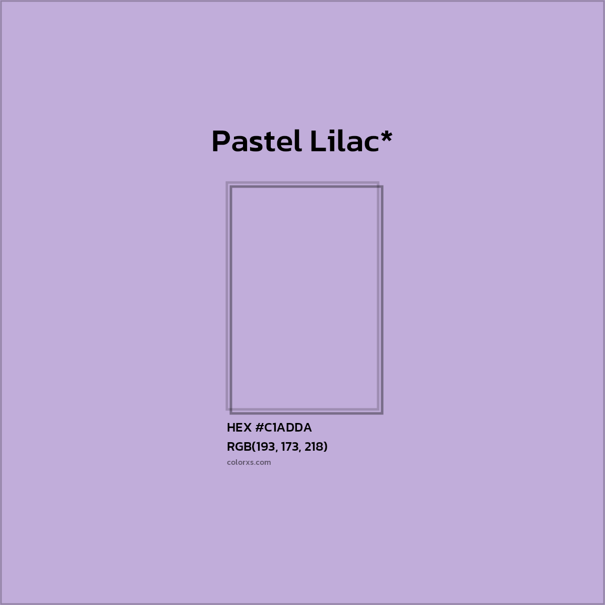 HEX #C1ADDA Color Name, Color Code, Palettes, Similar Paints, Images