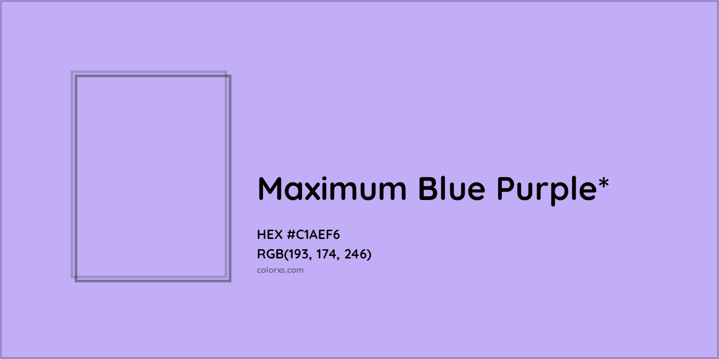 HEX #C1AEF6 Color Name, Color Code, Palettes, Similar Paints, Images