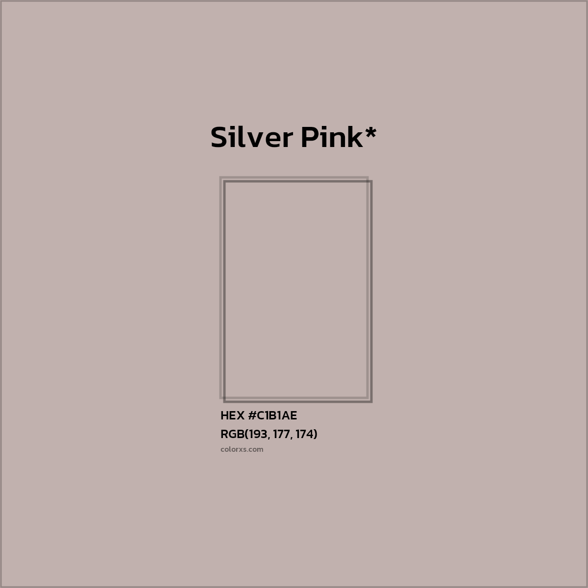 HEX #C1B1AE Color Name, Color Code, Palettes, Similar Paints, Images
