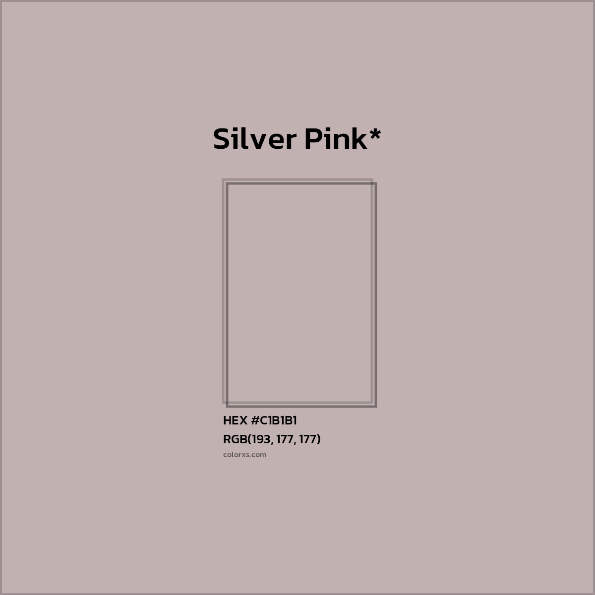 HEX #C1B1B1 Color Name, Color Code, Palettes, Similar Paints, Images