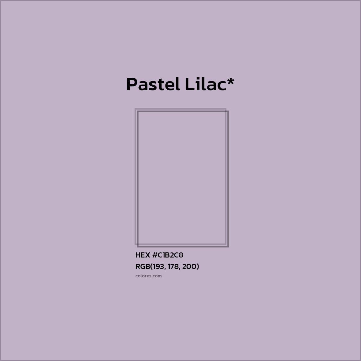 HEX #C1B2C8 Color Name, Color Code, Palettes, Similar Paints, Images
