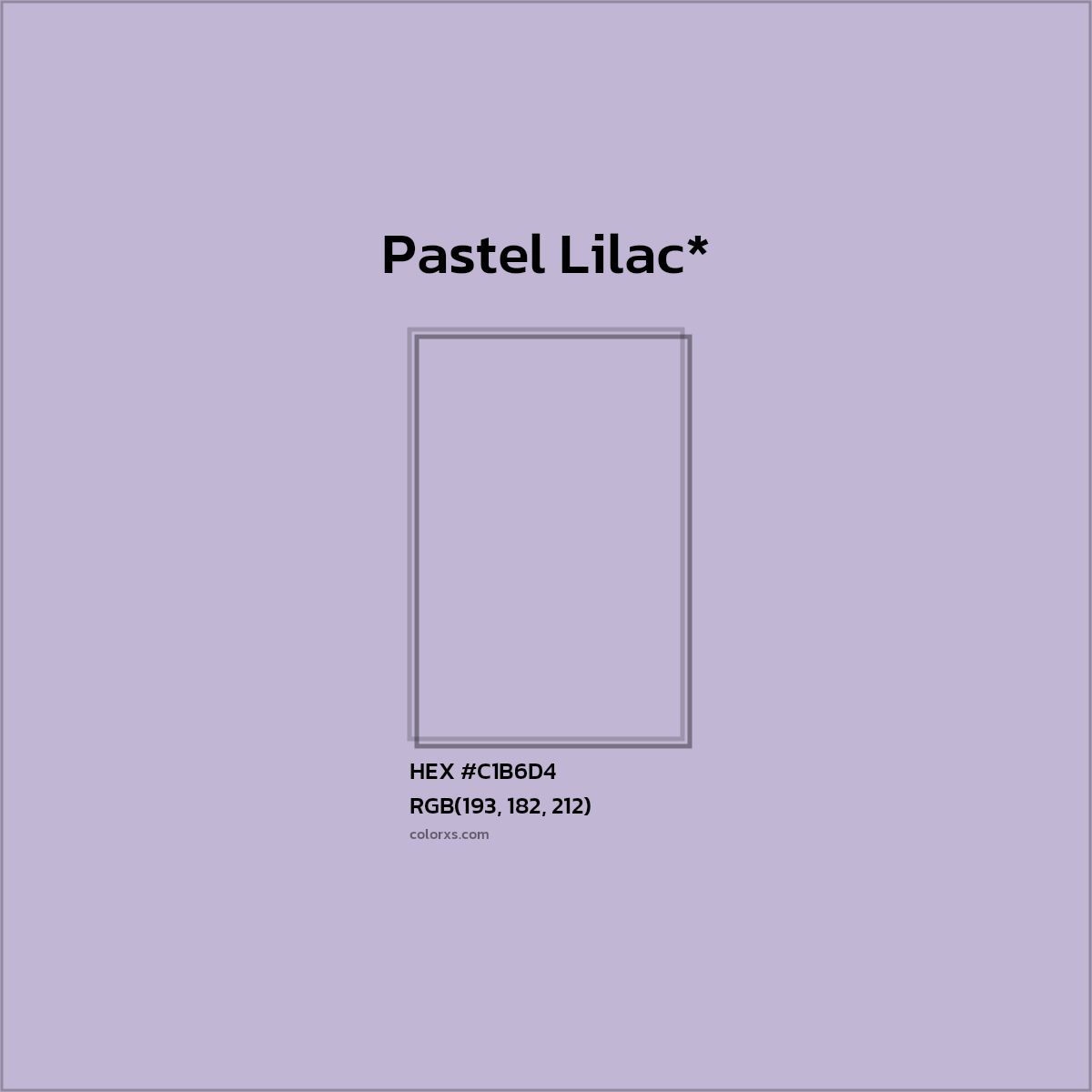 HEX #C1B6D4 Color Name, Color Code, Palettes, Similar Paints, Images