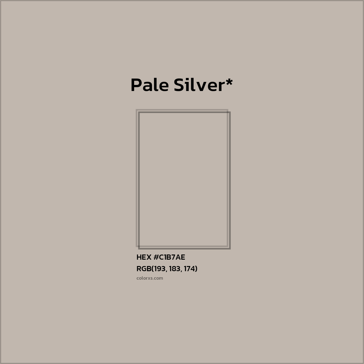 HEX #C1B7AE Color Name, Color Code, Palettes, Similar Paints, Images