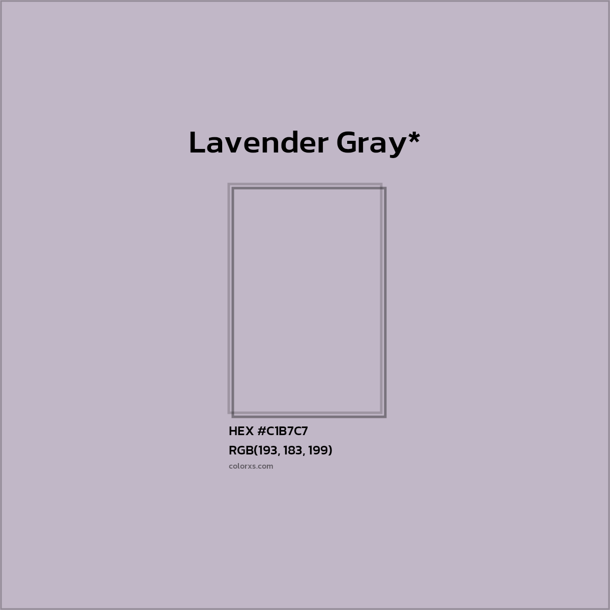 HEX #C1B7C7 Color Name, Color Code, Palettes, Similar Paints, Images