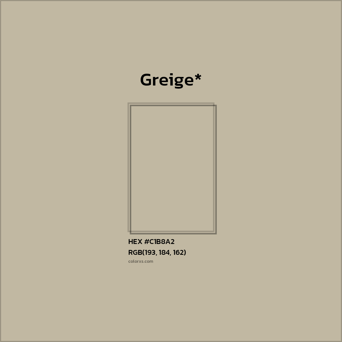 HEX #C1B8A2 Color Name, Color Code, Palettes, Similar Paints, Images