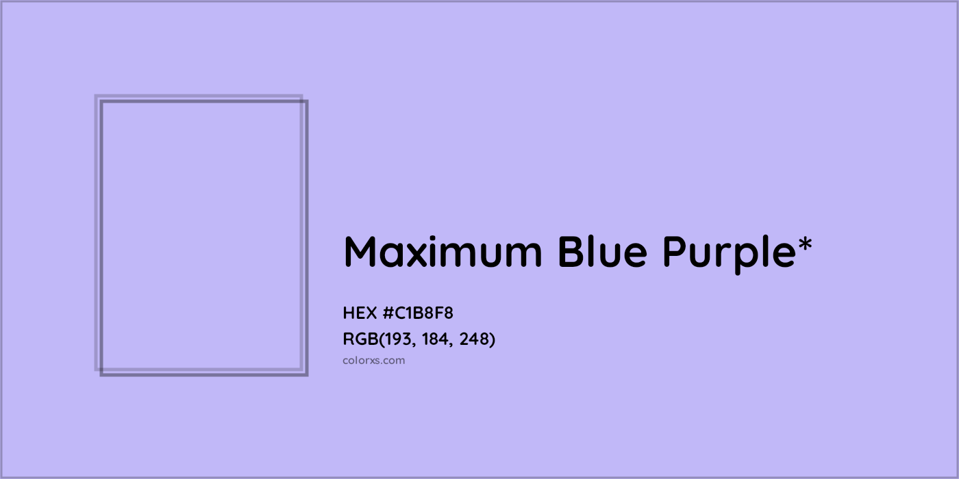 HEX #C1B8F8 Color Name, Color Code, Palettes, Similar Paints, Images